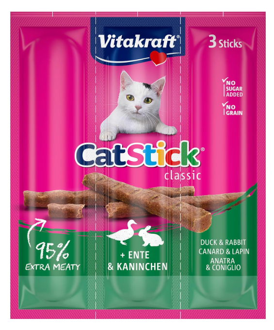 Vitakraft CAT STICKS MINI RABBIT & DUCK 18G 3PC