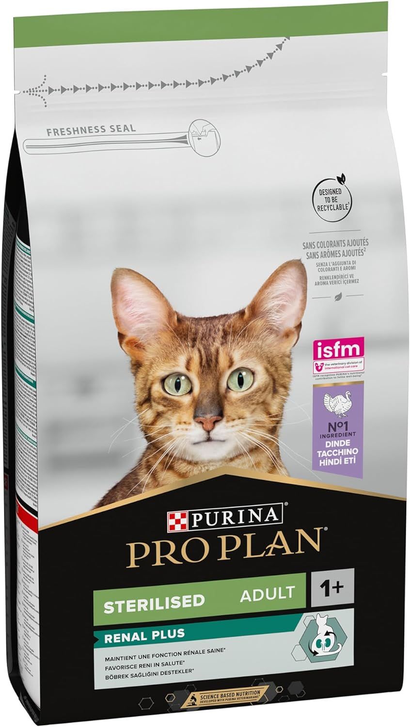 Purina Pro Plan Renal Plus Sterilised Adult Cat Food with Turkey, 1.5kg