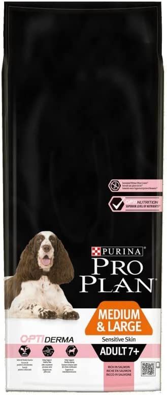 Purina Pro Plan Medium & Large Adult 7+ Sensitive Skin Dog Salmon, 14kg