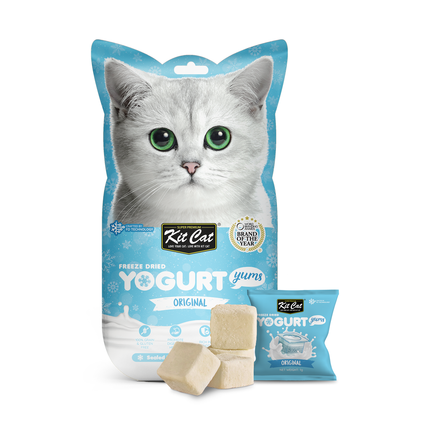 Kit Cat Freeze Dried Yogurt Yums Original, 10g