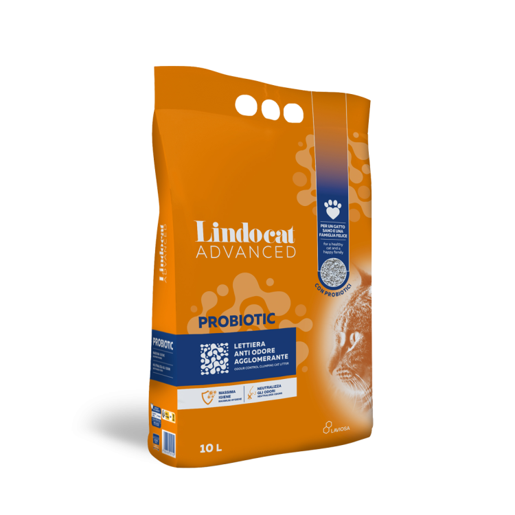 Lindocat Advanced Probiotic Anti-Odor White Cat Litter, 10L