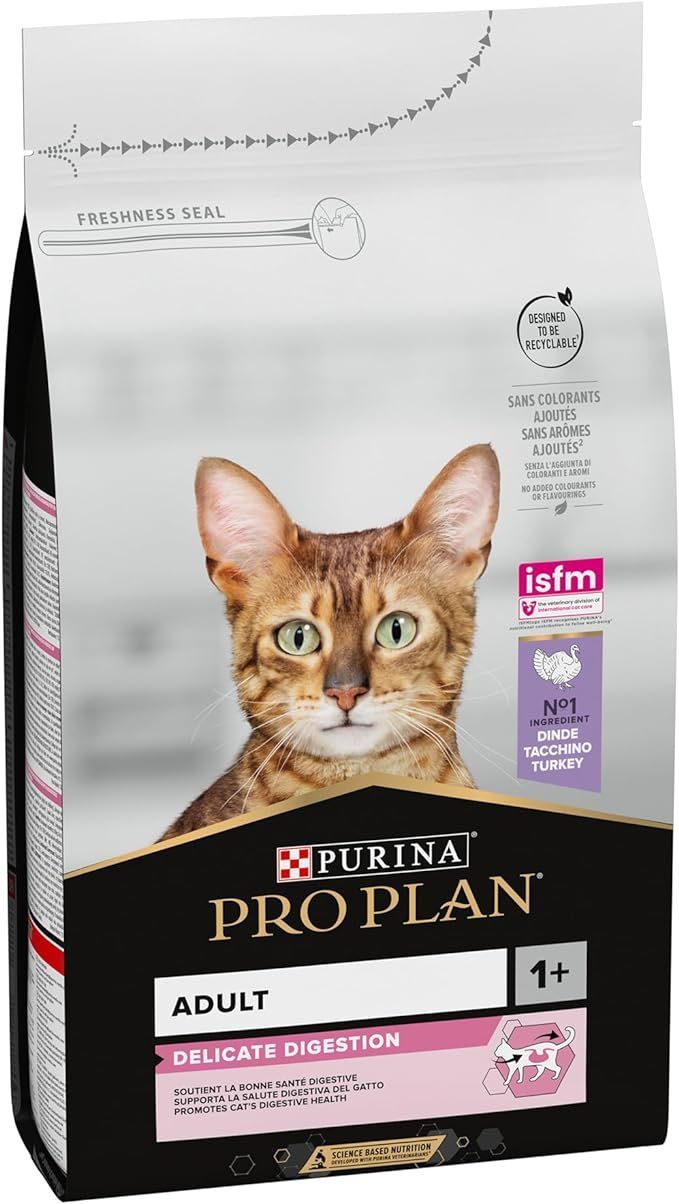 Purina Pro Plan Delicate Digestion Adult Cat Food with Turkey, 1.5kg