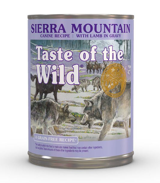 Taste Of The Wild Sierra Mountain Canine Recipe with Lamb in Gravy Can, 390g