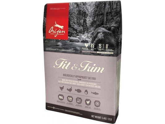 Orijen Fit & Trim with Chicken & Turkey, Fish & Eggs Cat Food, 5.4kg
