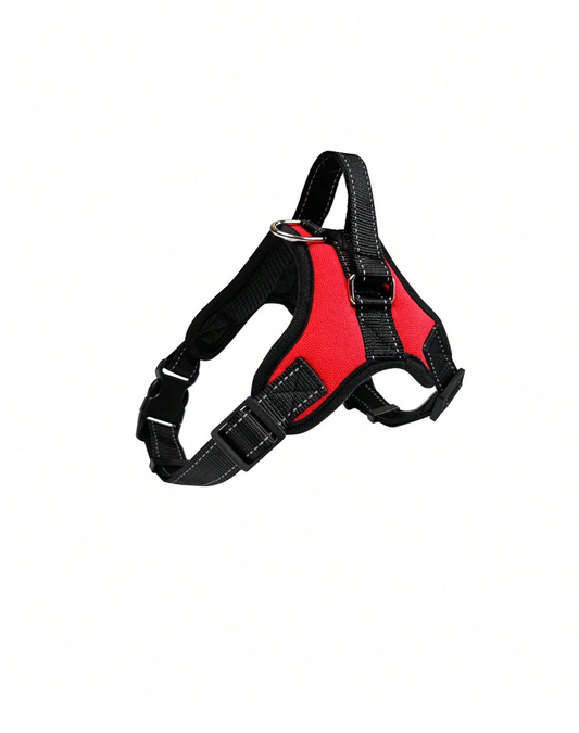 Dog Chest & Neck Leash with Bone Design, Suitable for Medium-Large Pets, Red