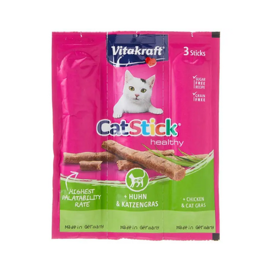Vitakraft CAT STICKS MINI CHICKEN & CAT GRASS 18 G 3PC