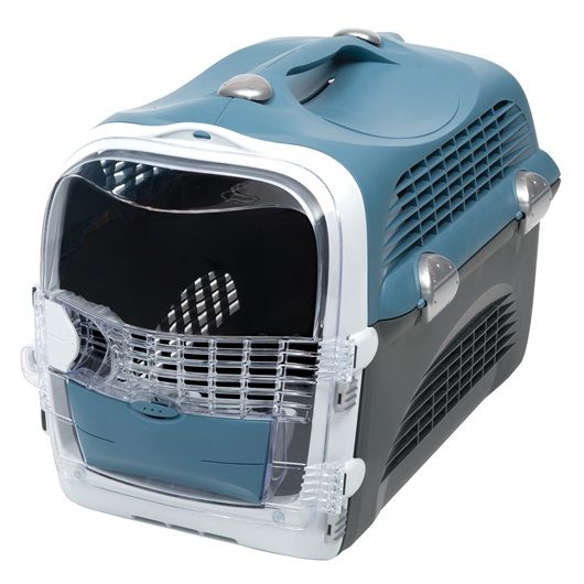 Catit Cabrio Carrier for Cats, Blue-Gray - 51L x 33W x 35H cm