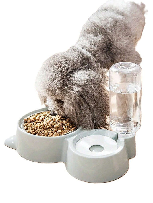 Dual-Purpose Feeding & Drinking Bowl, Grey