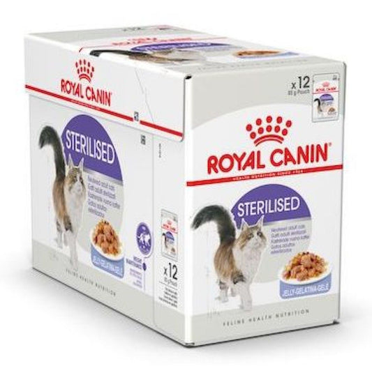 Royal Canin Sterilised Jelly (Wet Food - Pouches) 12 X 85G