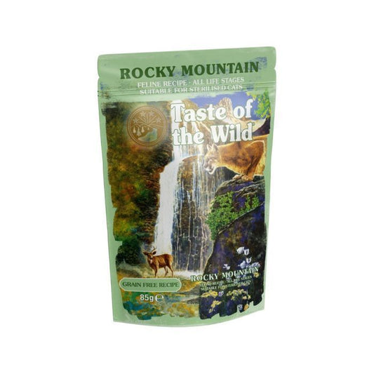 Taste Of The Wild Rocky Mountain Grain Free Roasted Venison & Smoked Salmon Feline Food, 85g
