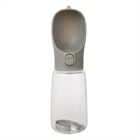 Pets Portable Water Bottle & Bowl, Grey, 550ml