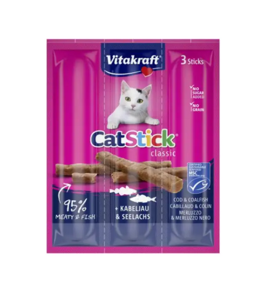 Vitakraft CAT STICK MINI COD & TUNA 18G 3PC