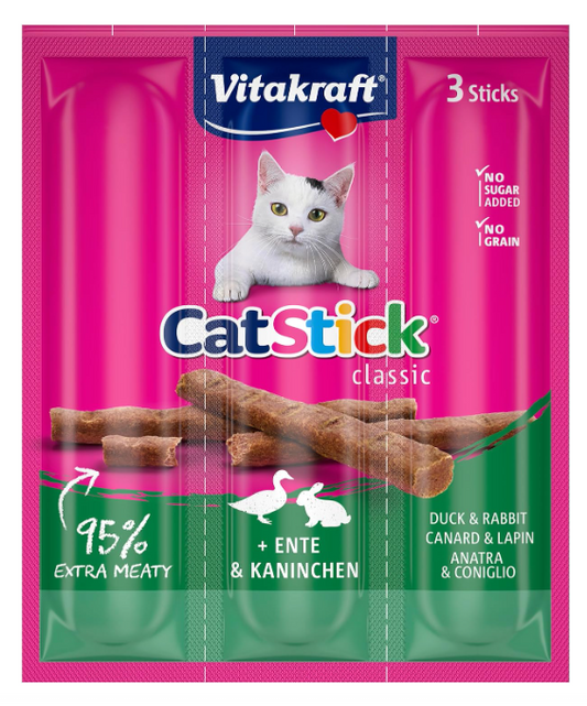 Vitakraft CAT STICKS MINI RABBIT & DUCK 18G 3PC
