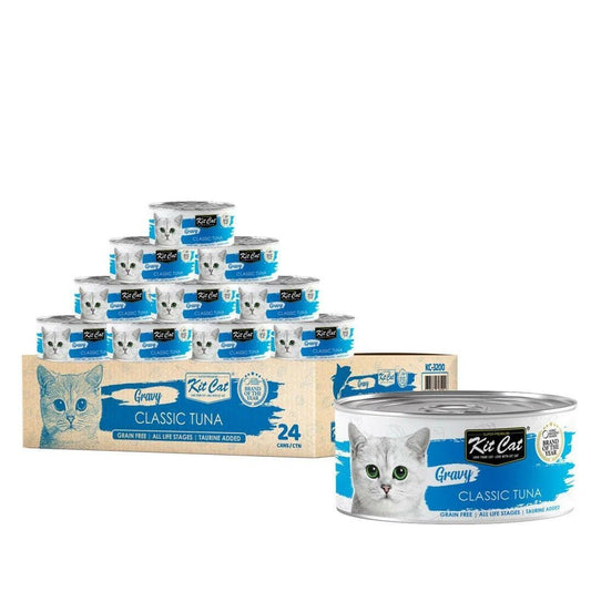 Kit Cat Gravy Series Classic Tuna Canned Cat Food, 24x70g