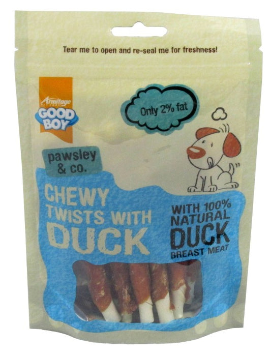 Armitage Good Boy Chewy Duck Twists 90G, Dog Treat
