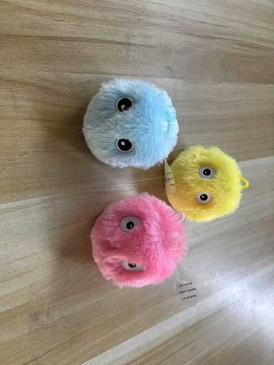 Interactive Cat Plush Toy Ball Set, 3 Pieces