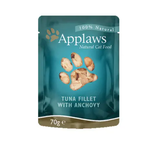 Applaws GRAVY tuna Fillet With Whole Anchovy In Broth 70g