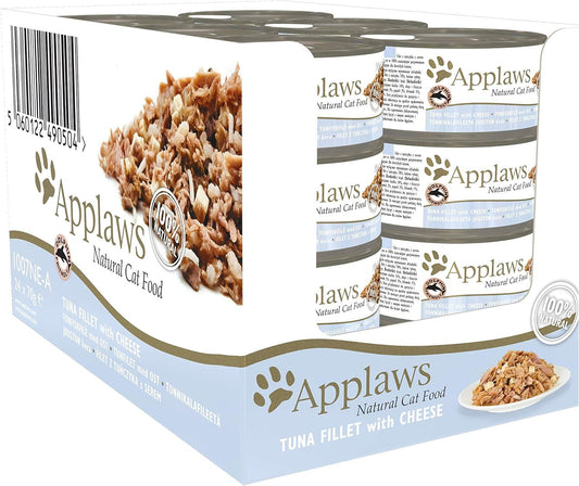 Applaws Tune Fillet with Cheese Wet Cat Food, 24x70g