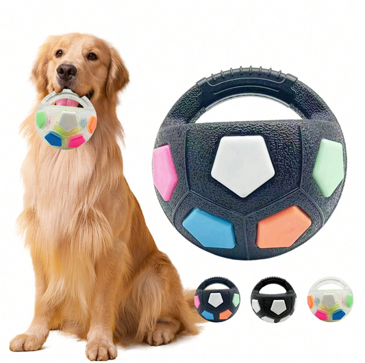 Football-Shaped Strong Rubber Dog Toy