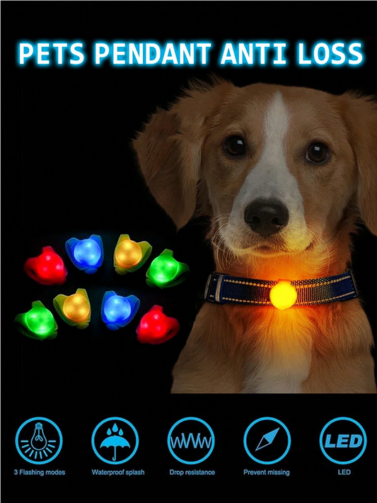 Glow-in-the-Dark LED Pet Necklace, Multi-Color