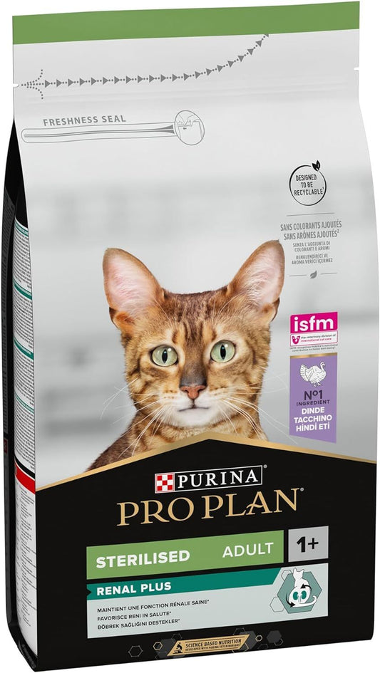 Purina Pro Plan Renal Plus Sterilised Adult Cat Food with Turkey, 1.5kg