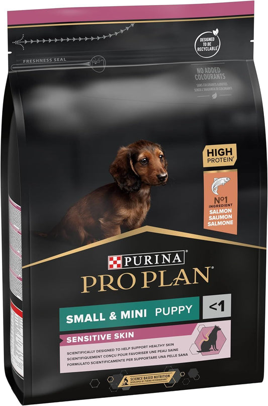 Purina Pro Plan Sensitive Skin Small and Mini Puppy Food with Salmon, 3kg