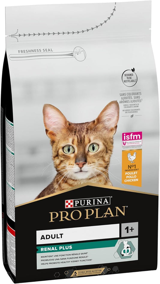 Purina Pro Plan Renal Plus Adult Cat Food with Chicken, 1.5kg