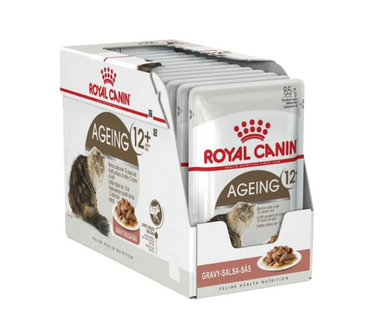 Royal Canin Ageing Support Wet Food in Gravy for Senior Cats 12+ Years, 12x85g