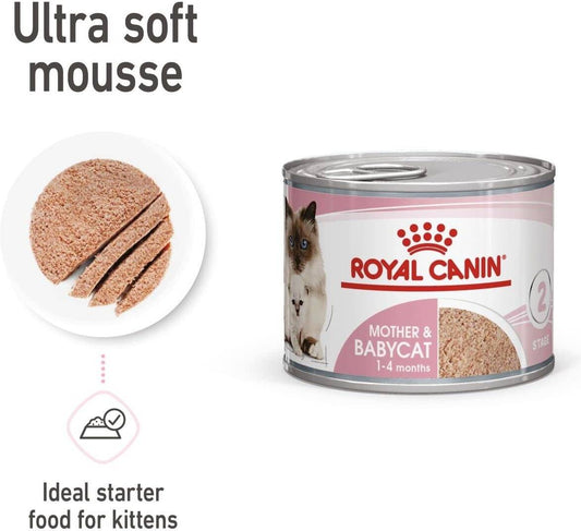 Royal Canin Mother & Babycat Mousse (WET FOOD - Cans) 195g