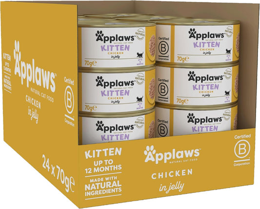 Applaws Chicken Canned Kitten Food, 24x70g