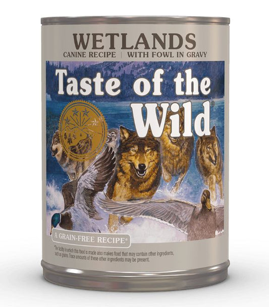 Taste Of The Wild Wetlands Canine Recipe with Fowl in Gravy Can, 390g