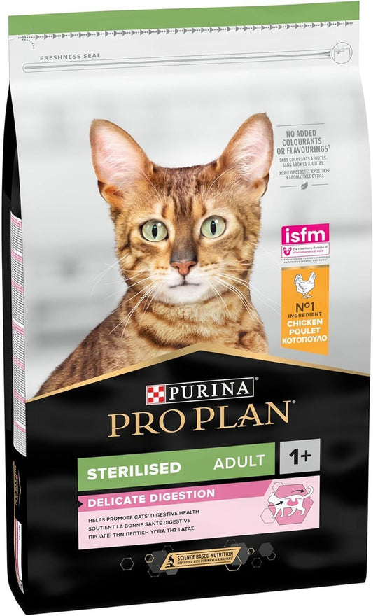 Purina Pro Plan Delicate Digestion Sterilised Adult Cat Food with Chicken, 1.5kg