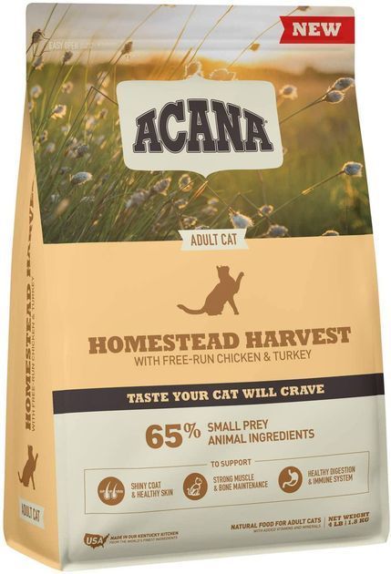 Acana Homestead Harvest Chicken & Turkey Adult Cat Food, 1.8kg