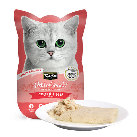 Kit Cat Petite Pouch 70g - Chicken & Beef