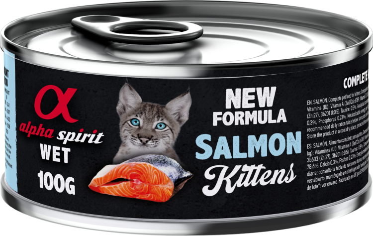 Alpha Spirit New Formula Salmon Wet Kittens Food Can, 100g