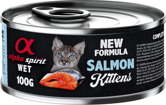 Alpha Spirit New Formula Salmon Wet Kittens Food Can, 100g