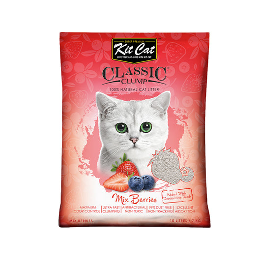 Kit Cat Classic Clump Cat Litter 10L/Mix Berry
