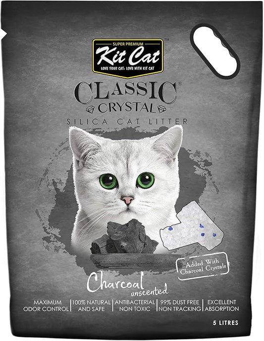 Kit Cat Classic Clump Cat Litter 10L/ Charcoal
