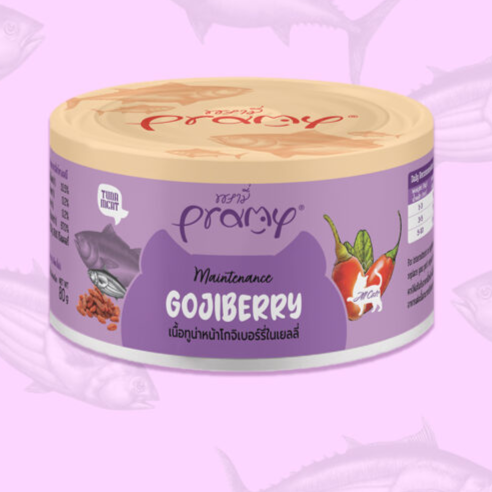 Pramy Tuna Meat Topping Maintenance Goji Berry in Jelly 80g