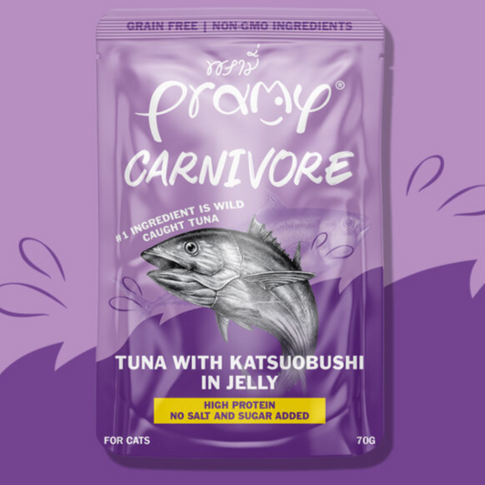 Pramy Carnivore Tuna with Katsoubushi in Jelly 70g