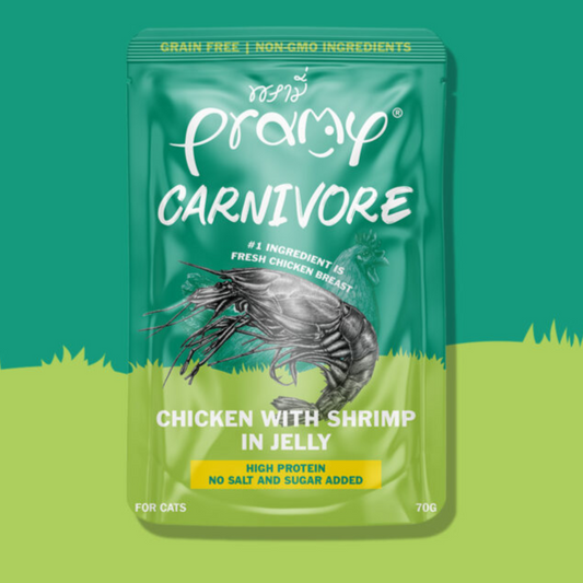 Pramy Carnivore Chicken with Shrimp in Jelly 70g