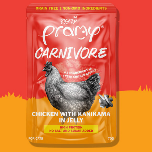 Pramy Carnivore Chicken with Kanikama in Jelly 70g