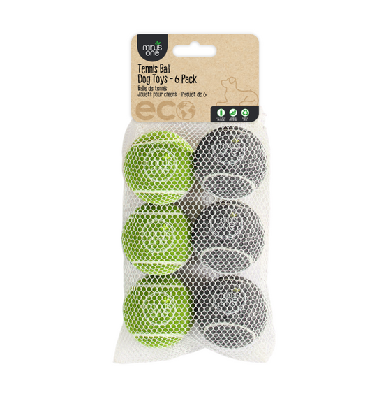 Bouncy Tennis Ball Dog Toys - 6 Pack