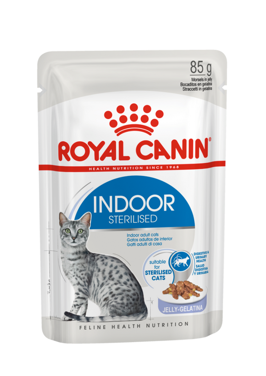 Royal Canin Indoor Jelly (Wet Food - Pouches) 12 X 85G