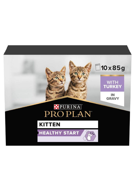 Purina Pro Plan Turkey in Gravy Kitten Wet Cat Food, 10x85g