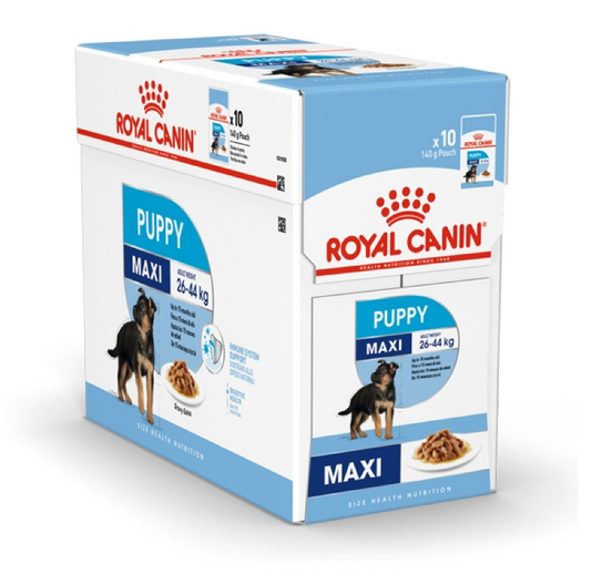 Royal Canin Wet Food Chunks in Sauce for Large Breed Puppies 0-15 Months & 26-44kg, 10x140g
