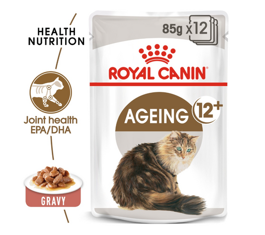 Royal Canin Ageing +12 Gravy Cat Food Pouches, 85g