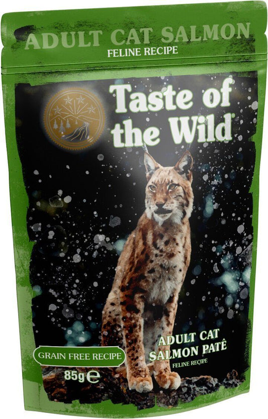 Taste Of The Wild Adult Cat Grain Free Pate Salmon in Gravy Pouch, 85g