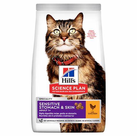 Hill's Science Plan Sensitive Stomach and Skin Adult Cat Food With Chicken 1.5kg