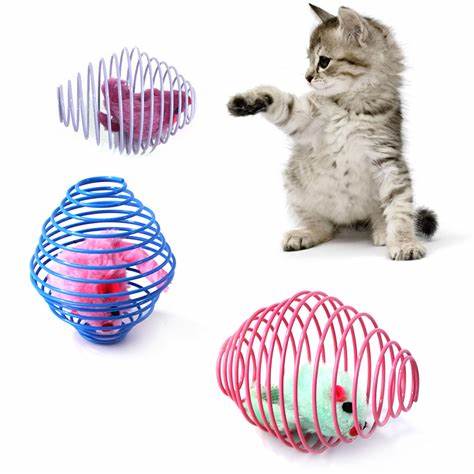 3Pcs Colourful small Mouse Cat Interactive Self Activated Toys, Random Colour